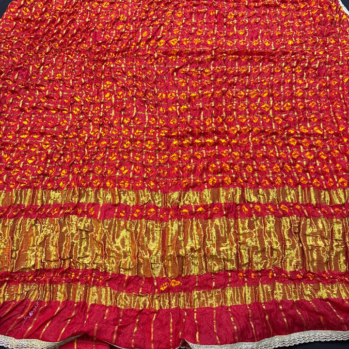 Premium Ghatchola Silk Gota Patti Work Unstitched Suit Set-HGT2727-A1
