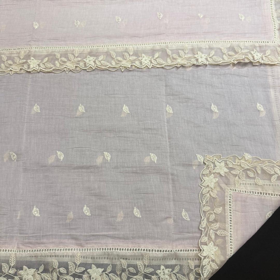 Premium Linen Cotton Hand Knot & Thread Work Unstitched Suit Set-NRK8458-01