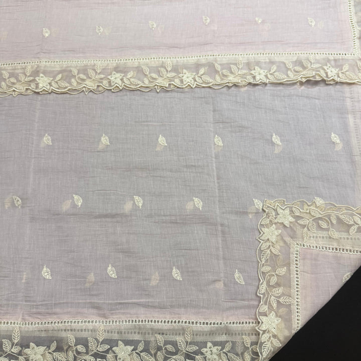 Premium Linen Cotton Hand Knot & Thread Work Unstitched Suit Set-NRK8458-01