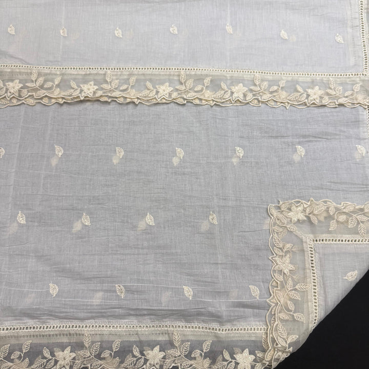 Premium Linen Cotton Hand Knot & Thread Work Unstitched Suit Set-NRK8458-02