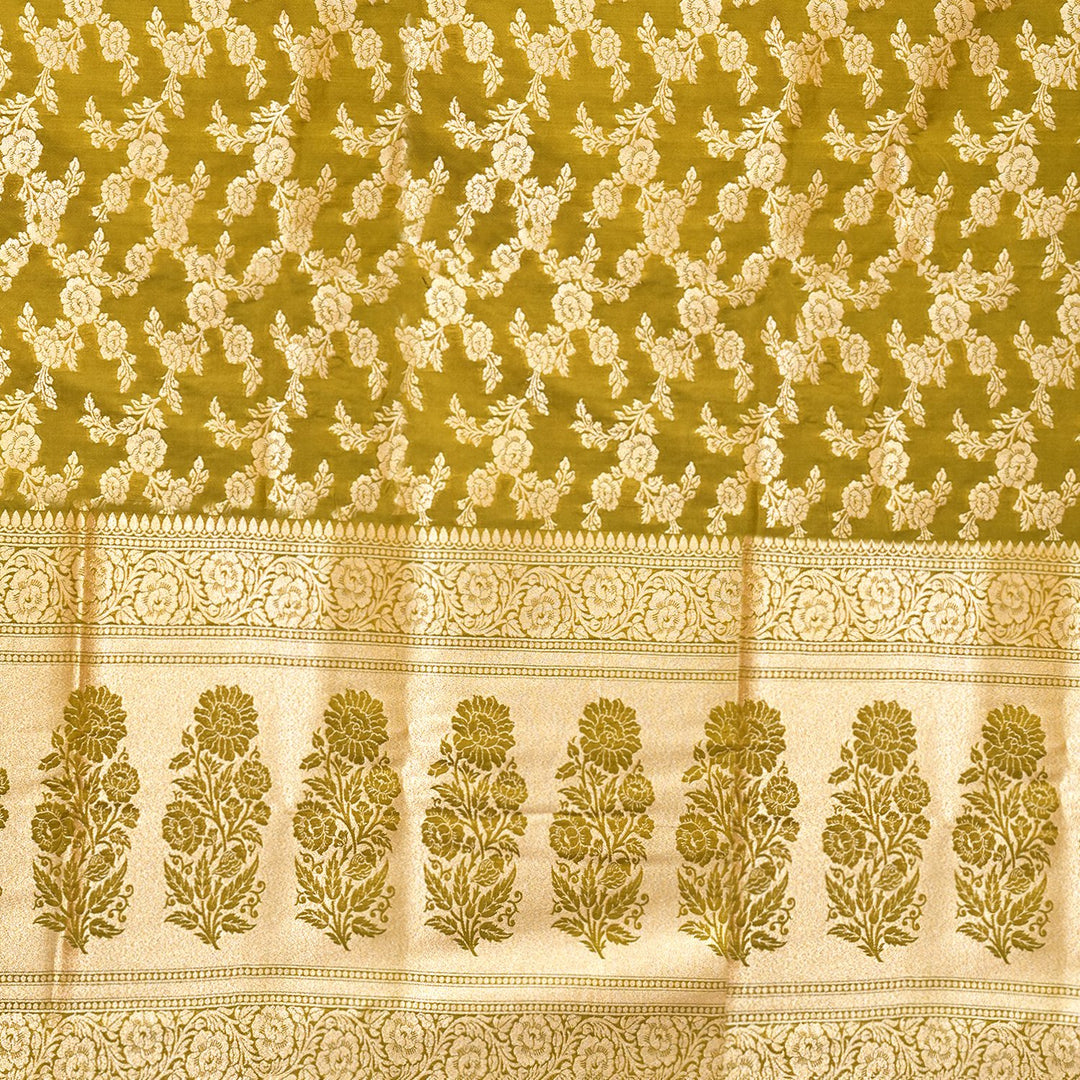 Reef Gold Colour Banarasi Silk Saree