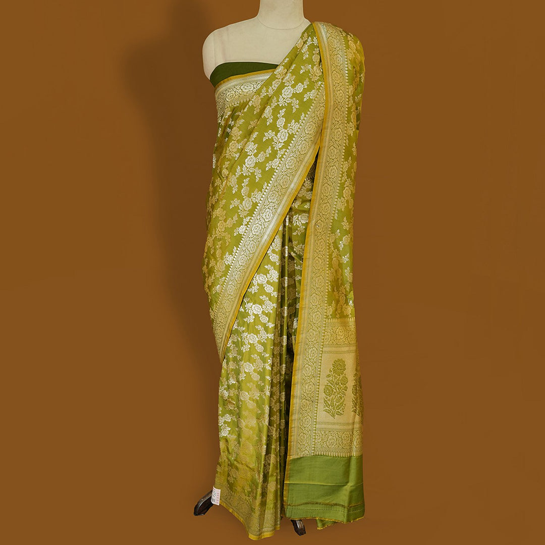 Reef Gold Colour Banarasi Silk Saree