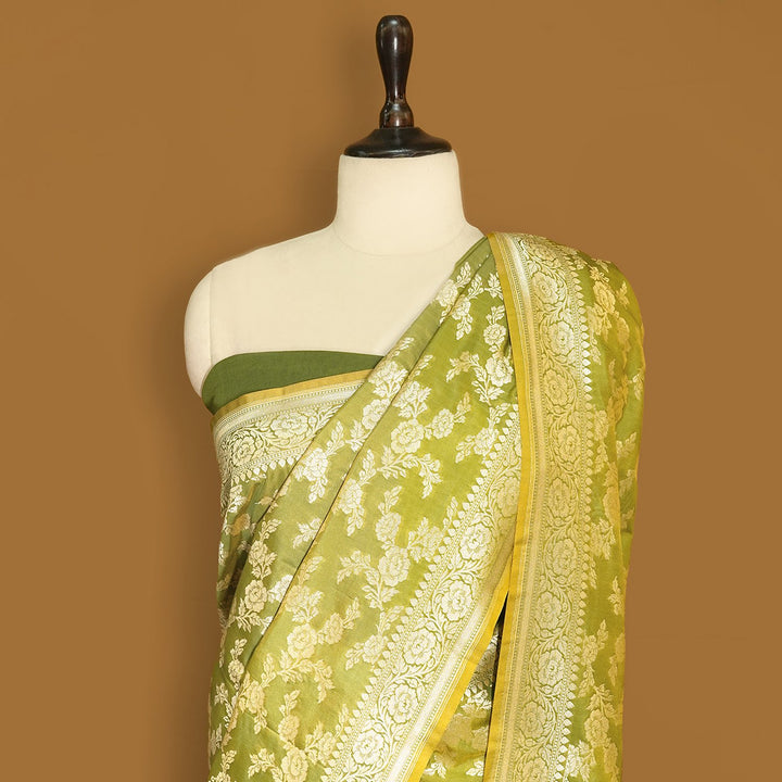 Reef Gold Colour Banarasi Silk Saree